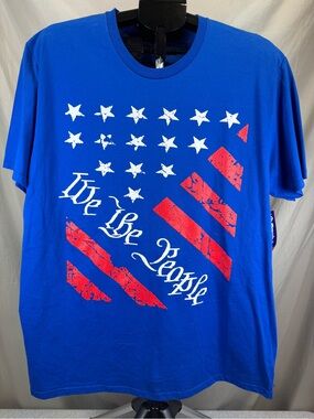 Freestyle We The People American Flag Graphic T-Shirt Blue Size XL NWT
